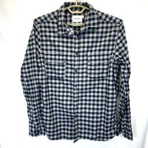 Goodfellow Men's Large 17x35 Flannel Cotton Black/Gray Plaid RN17730